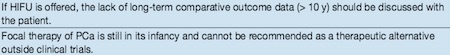 HIFU - EAU Guidelines 2015