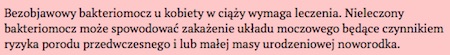Bakteriomocz w ciąży - leczenie