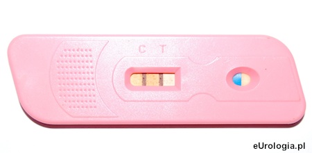 Pozytywny test ciążowy w raku jądra